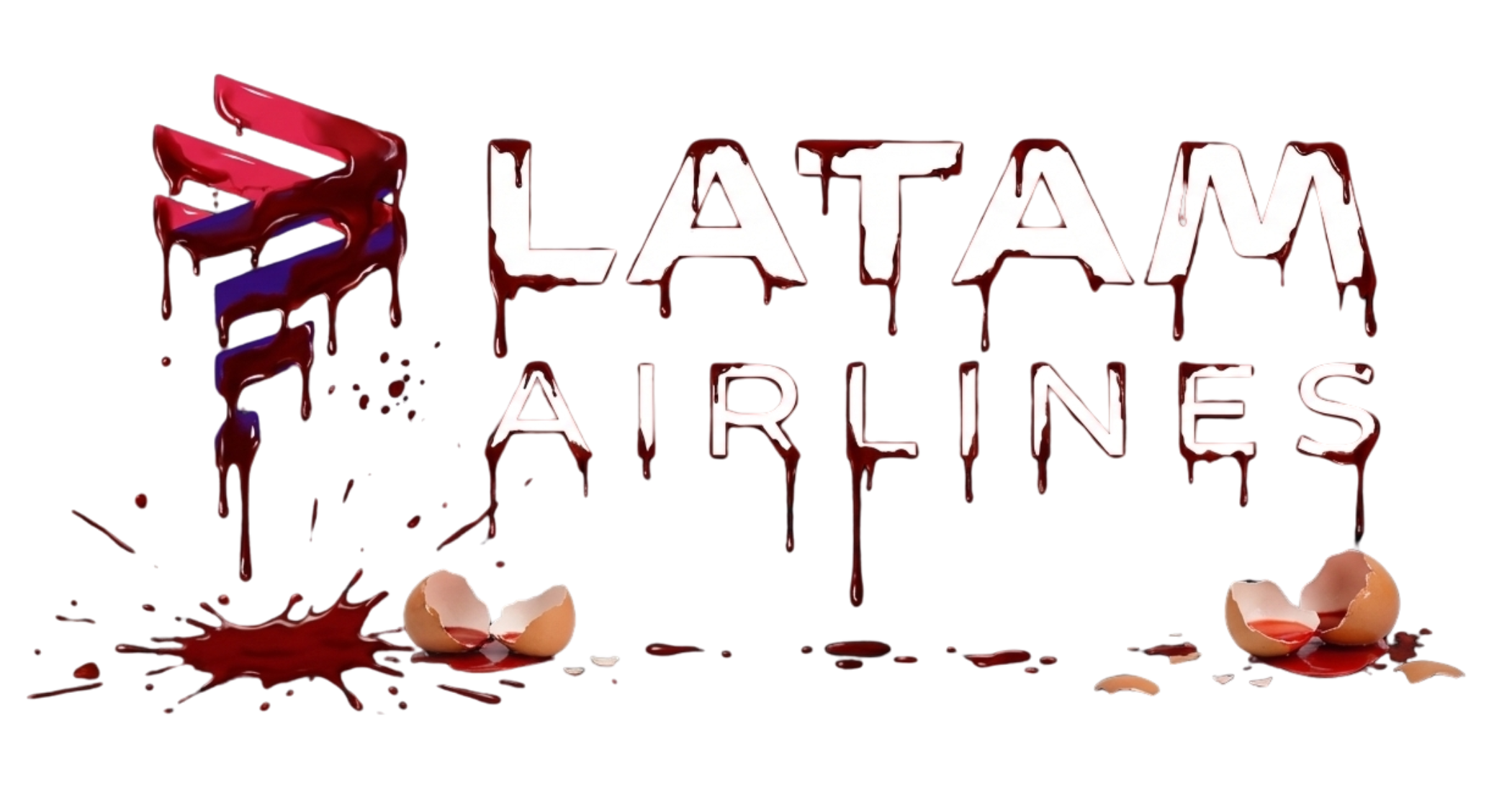 Logo LATAM sangriento